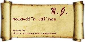 Moldván János névjegykártya